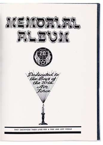 (JUDAICA--WORLD WARS.) Memorial Album: Dedicated to the Boys of the 20th Air Force.